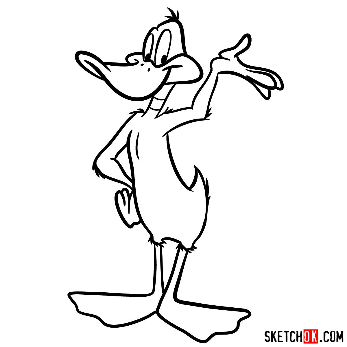 How To Draw Daffy Duck Printable Step By Step Drawing - vrogue.co