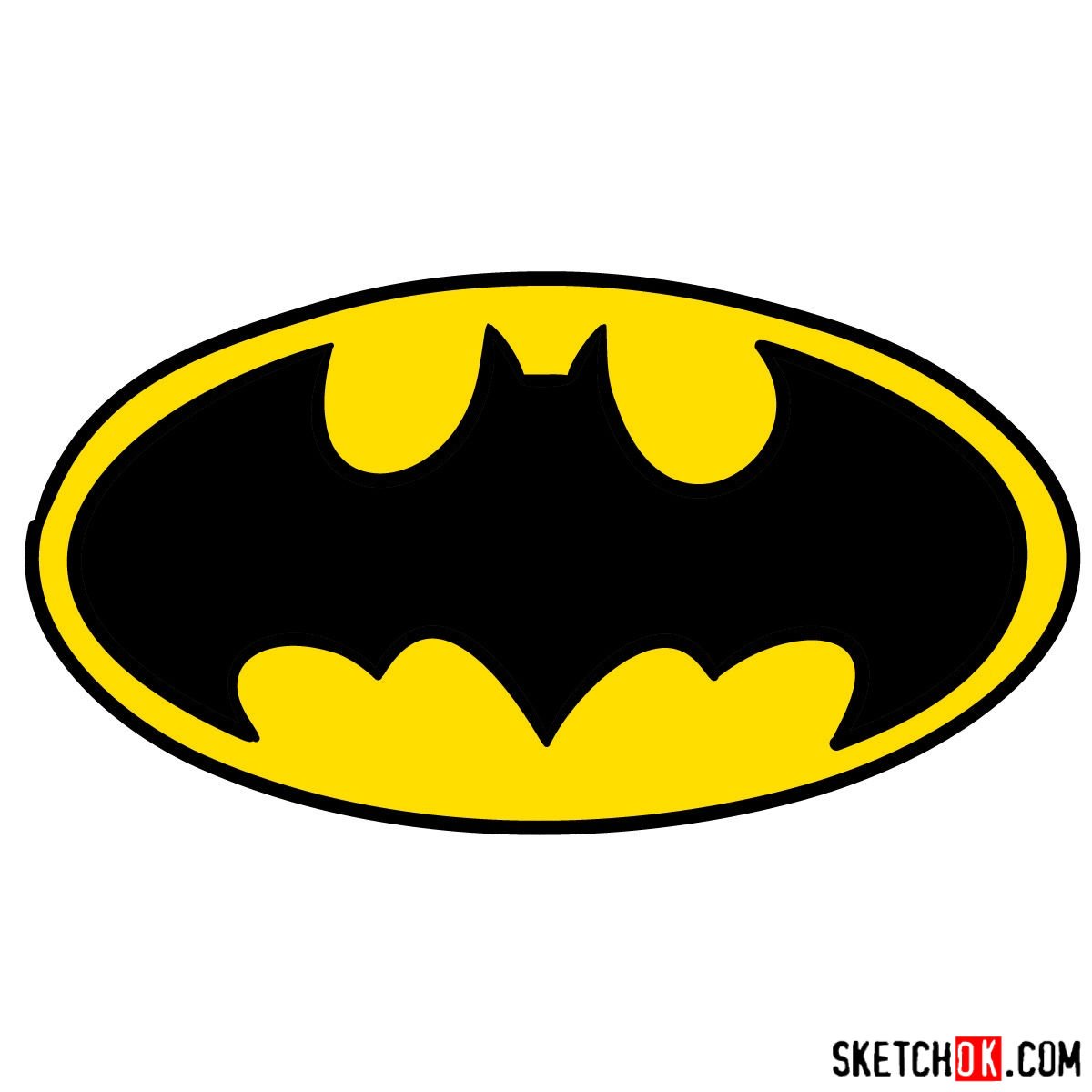 Discover 78+ batman symbol sketch super hot - in.eteachers