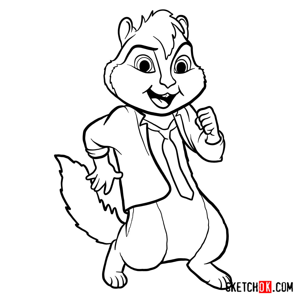 How to draw Alvin from Alvin and the Chipmunks - step 15