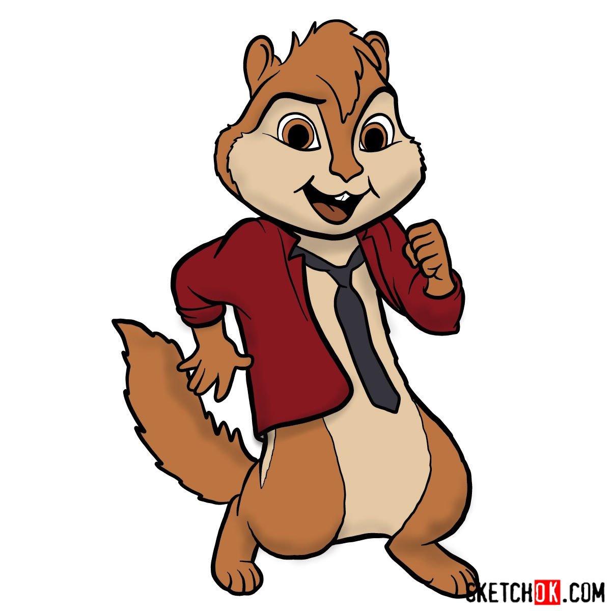 How to draw Alvin from Alvin and the Chipmunks