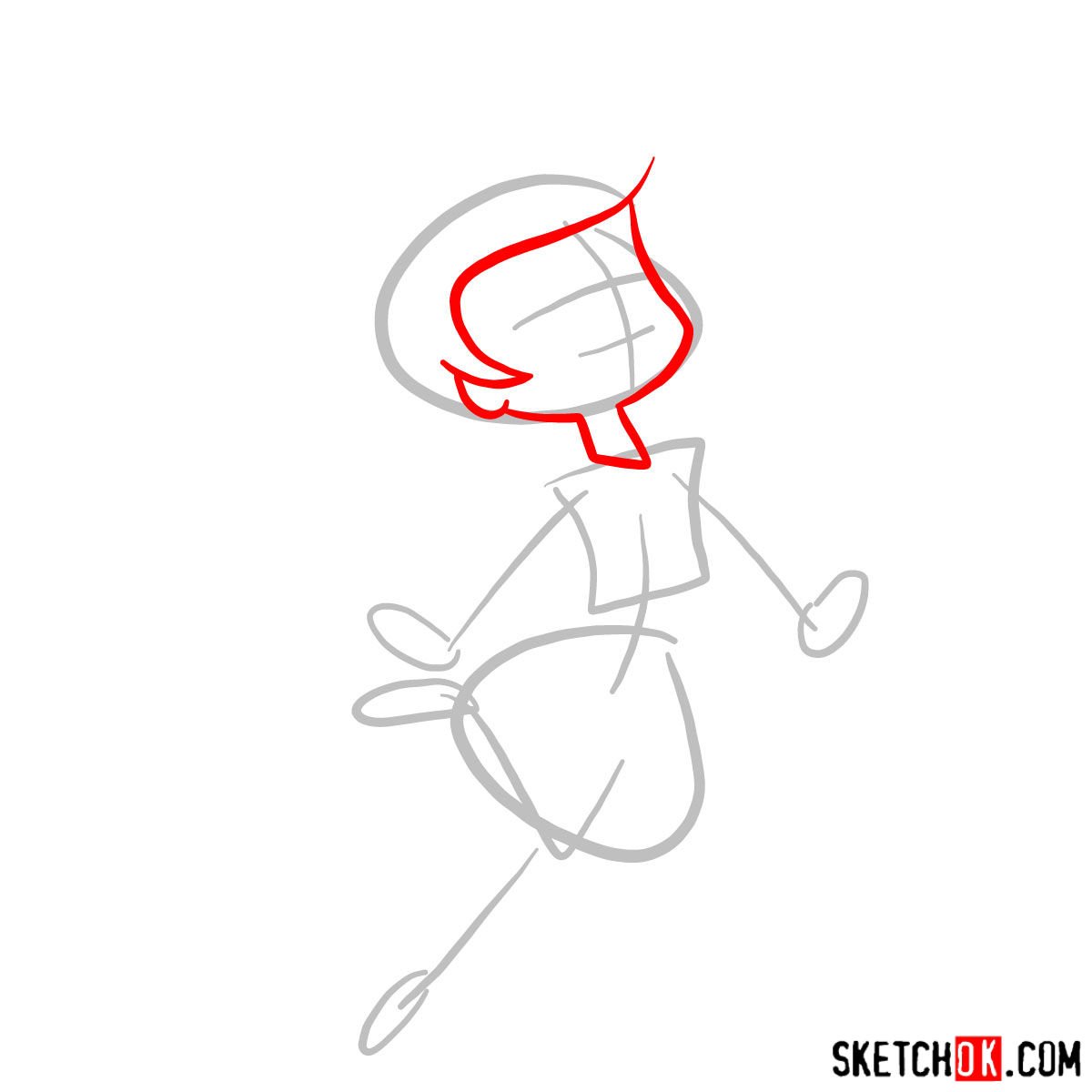How to draw Judy Jetson - step 02