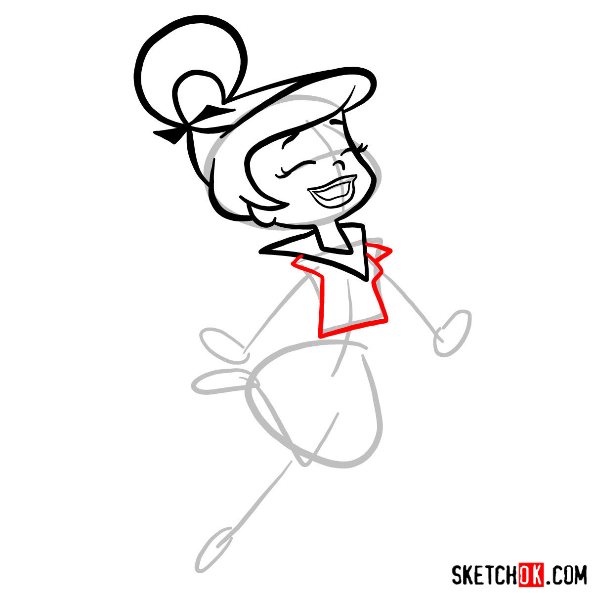 How to draw Judy Jetson -  step 06