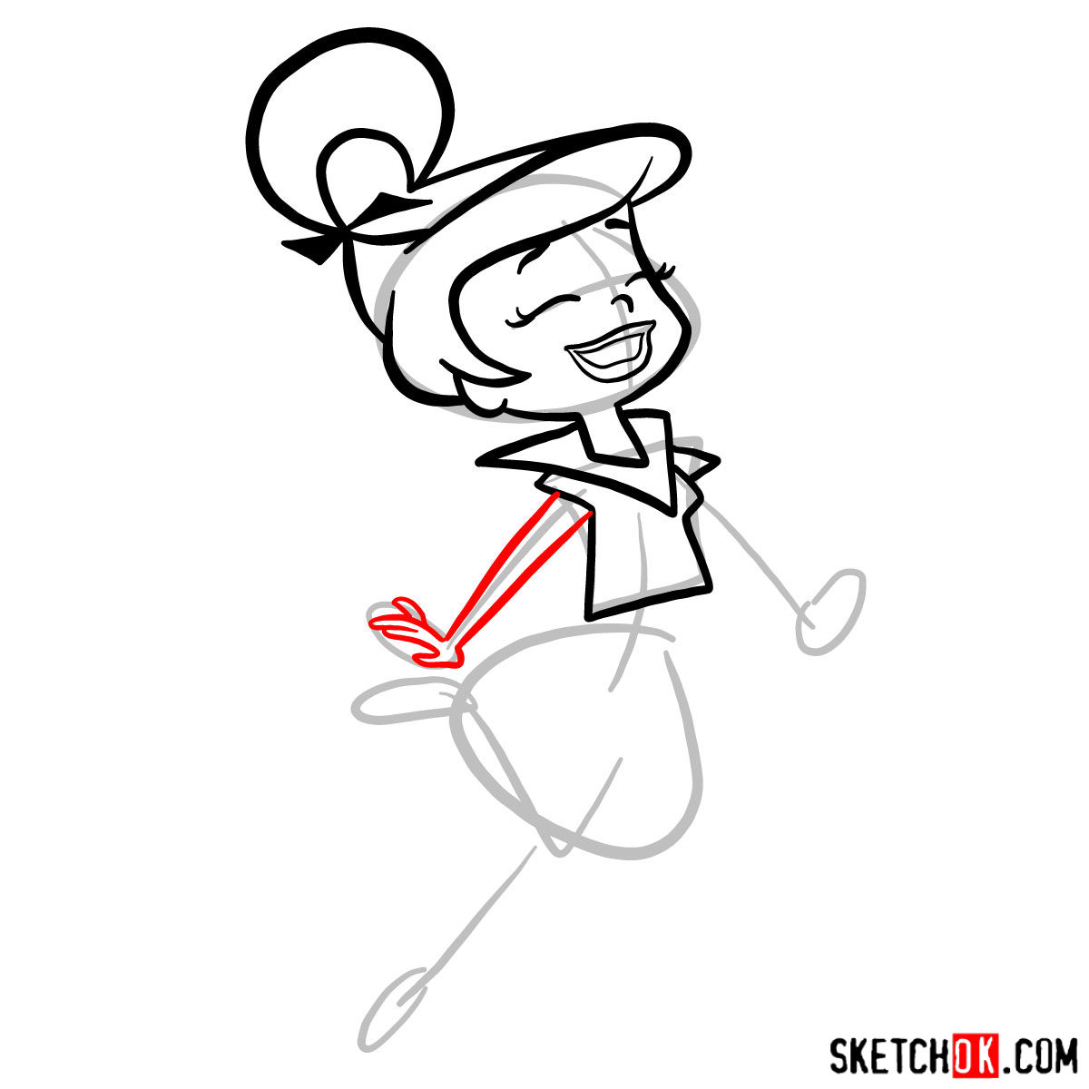 How to draw Judy Jetson - step 07