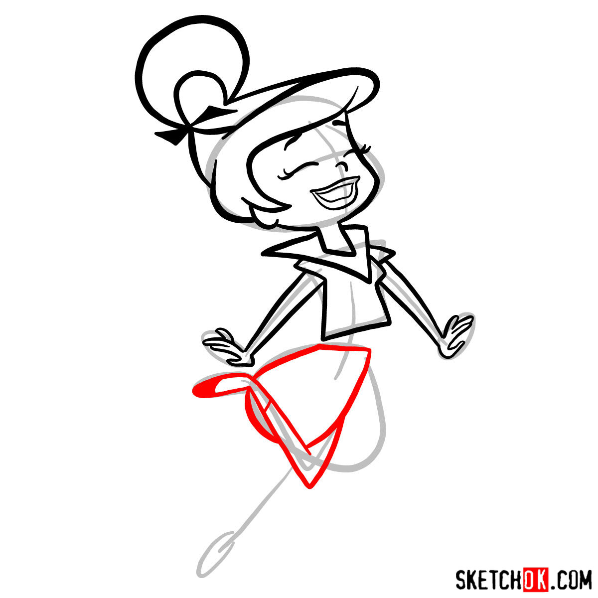How to draw Judy Jetson - step 09