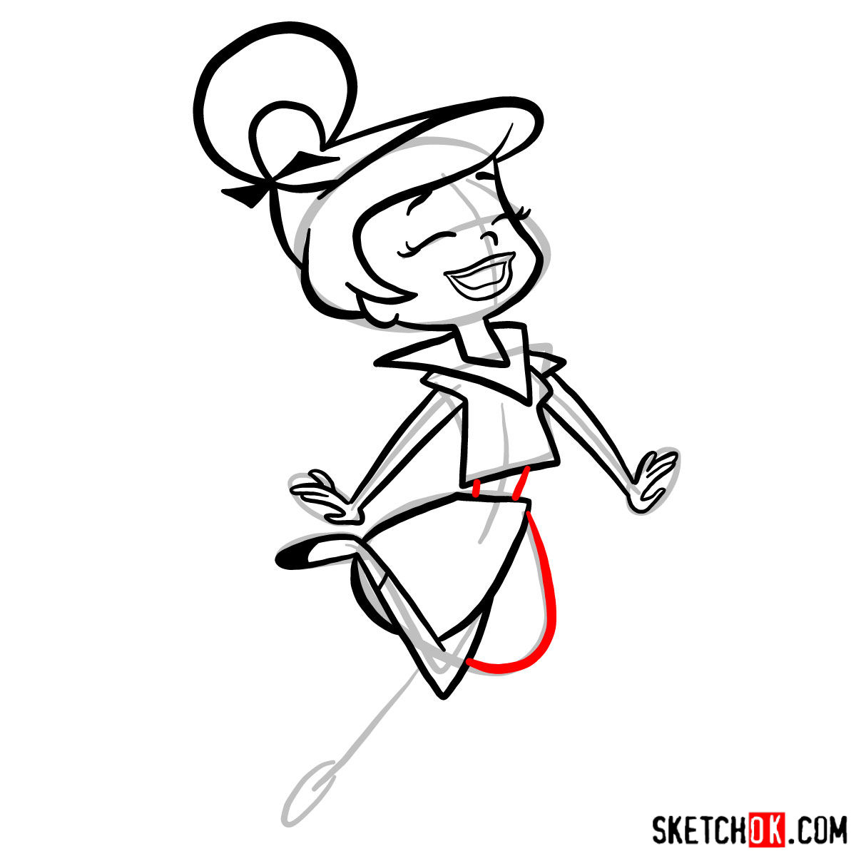 How to draw Judy Jetson - step 10