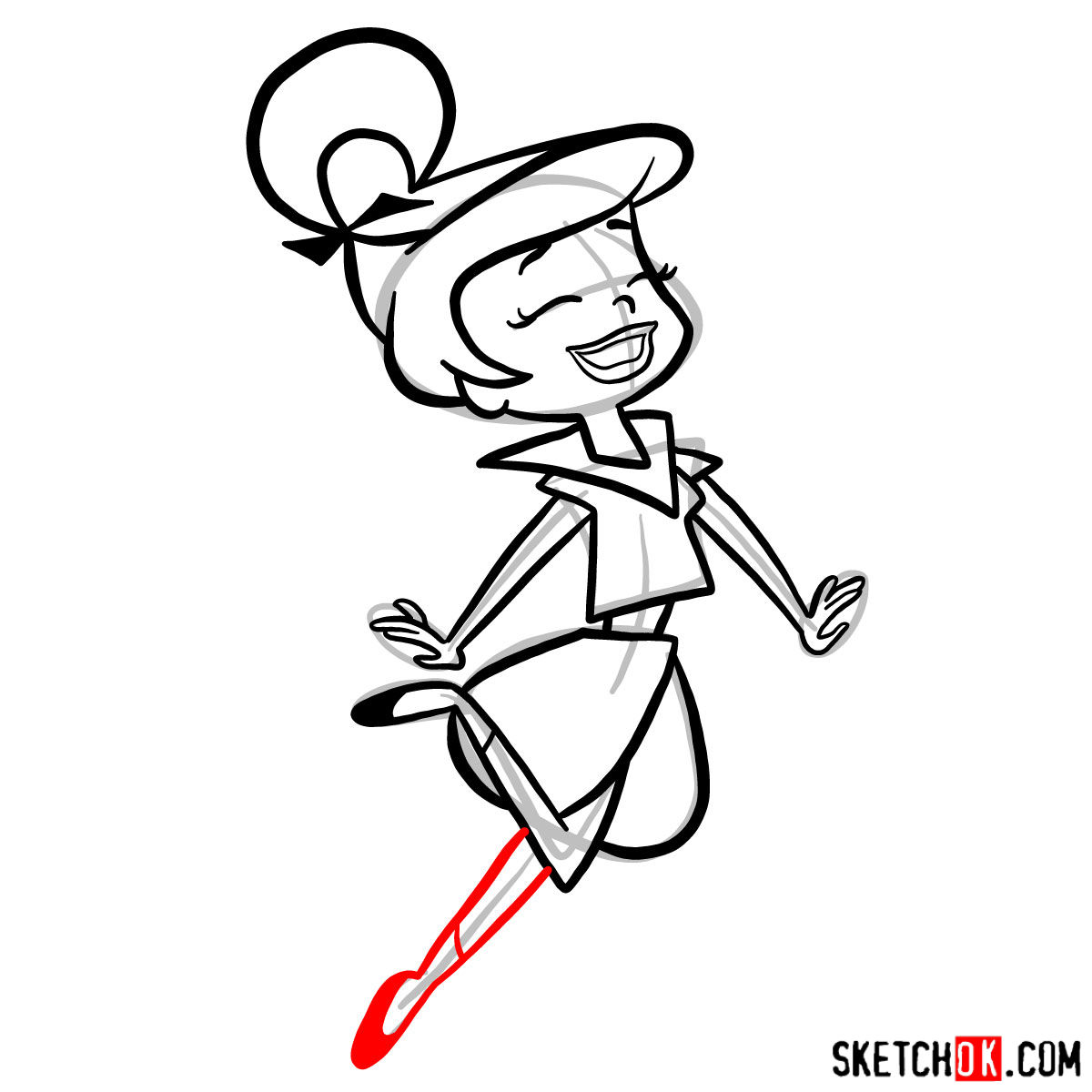 How to draw Judy Jetson - step 11