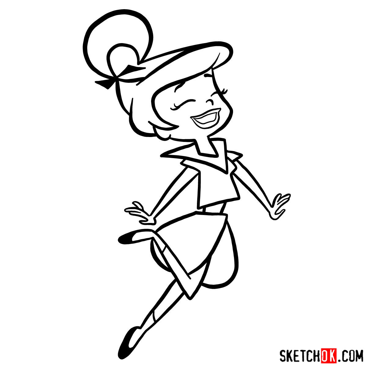 How to draw Judy Jetson - step 12