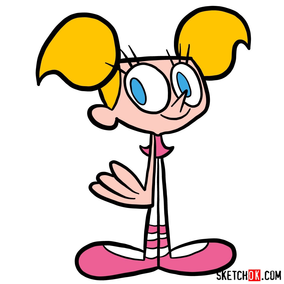 How to draw Dee Dee from Dexter's Laboratory