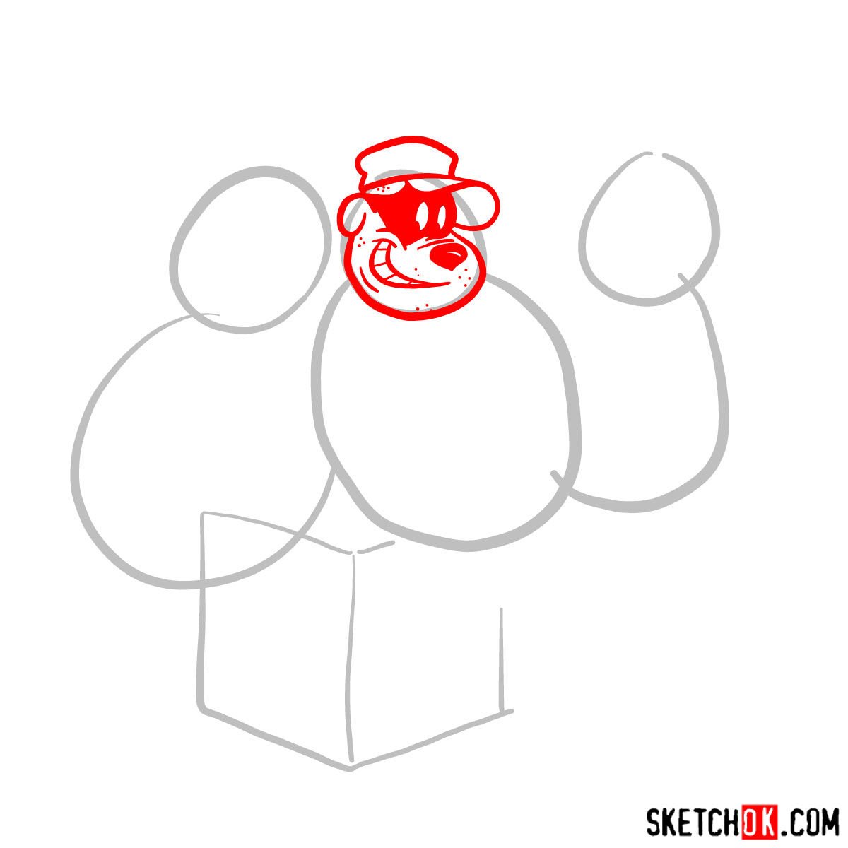 How to draw The Beagle Boys - step 02