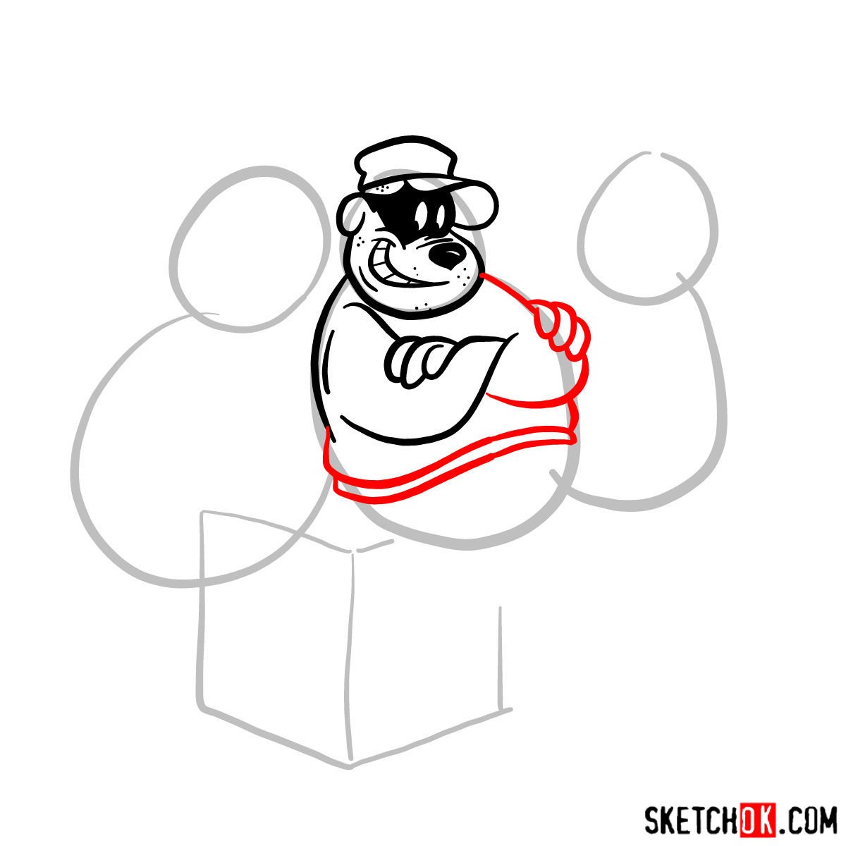 How to draw The Beagle Boys - step 04