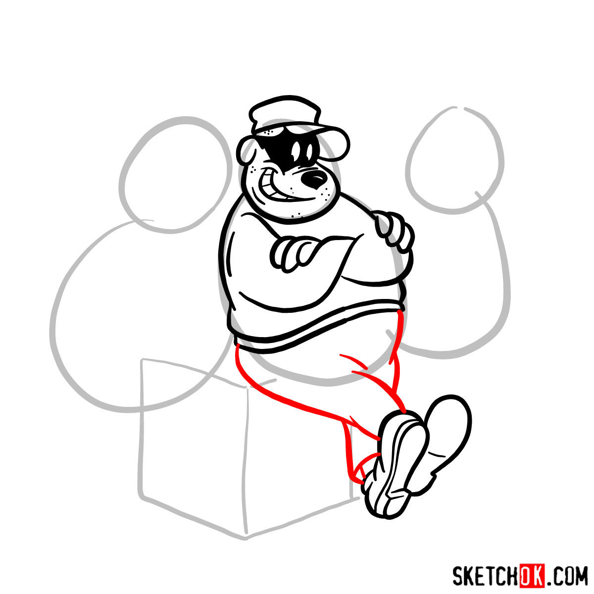 How to draw The Beagle Boys - step 06