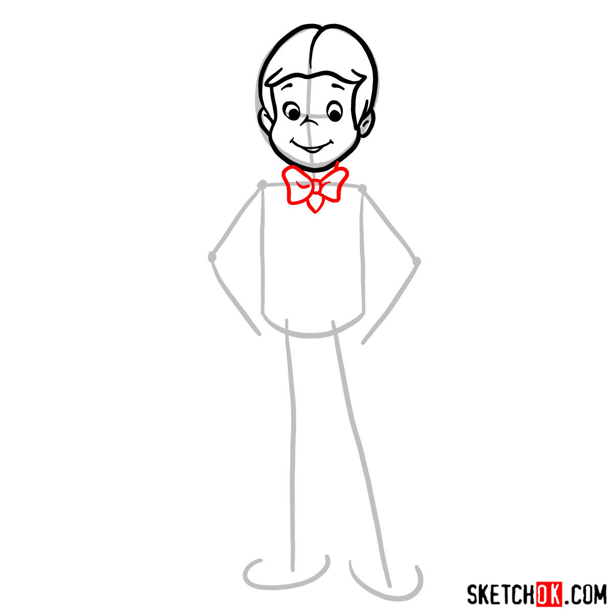 How to draw Richie Rich - step 05