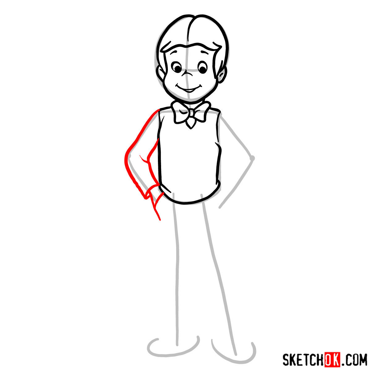How to draw Richie Rich - step 07