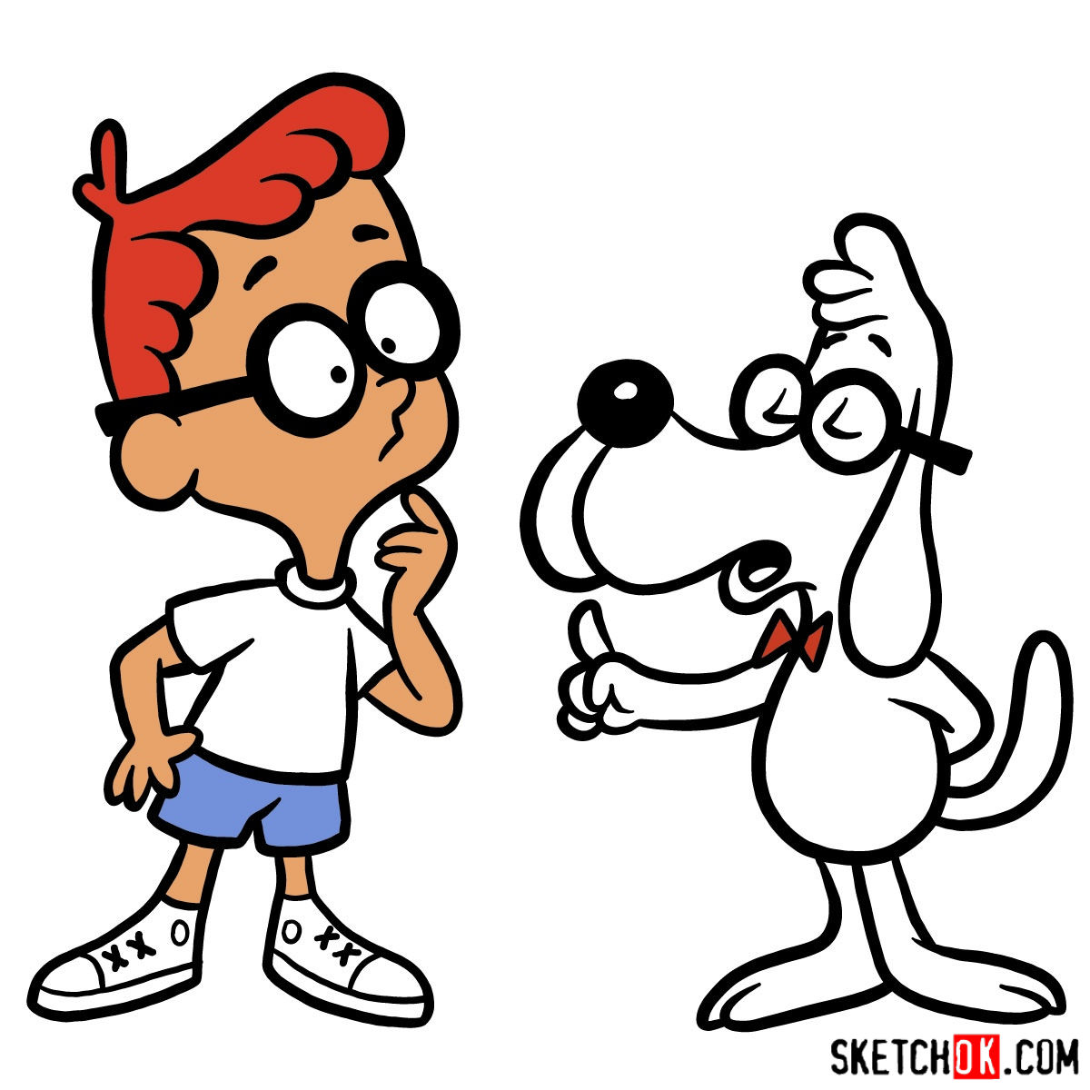 How to draw Mr. Peabody & Sherman