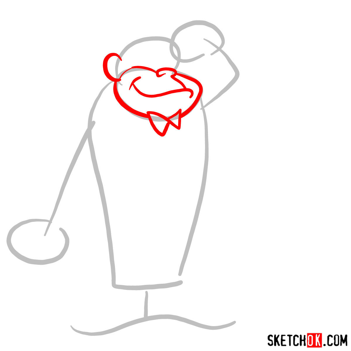 How to draw Magilla Gorilla and Mr. Peebles - step 02