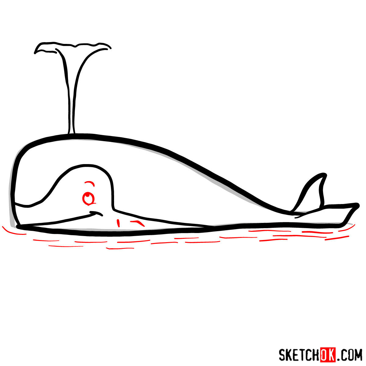 How to draw Moby Dick - step 05