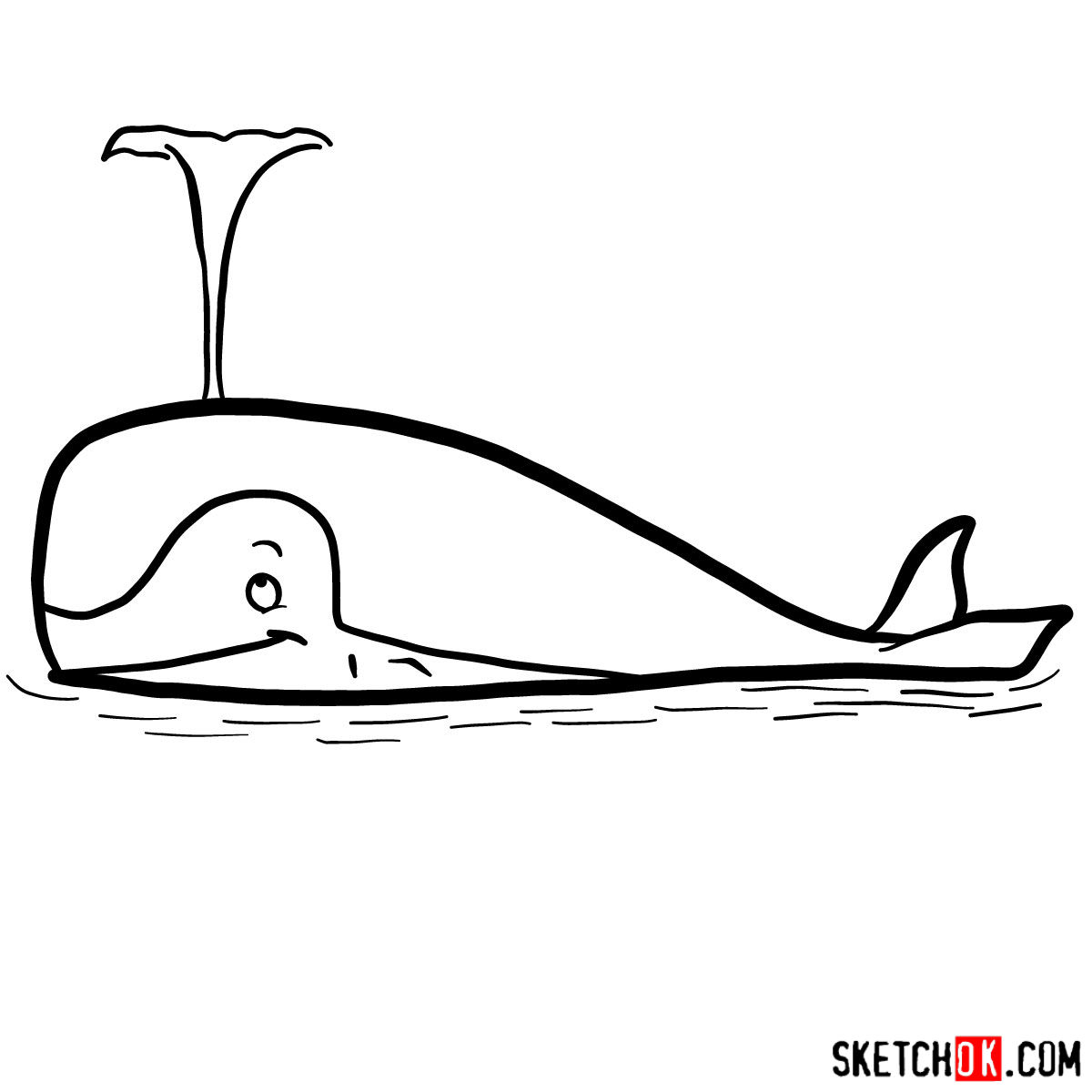 How to draw Moby Dick -  step 06