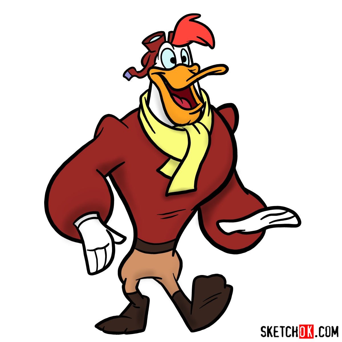 How to draw Launchpad McQuack