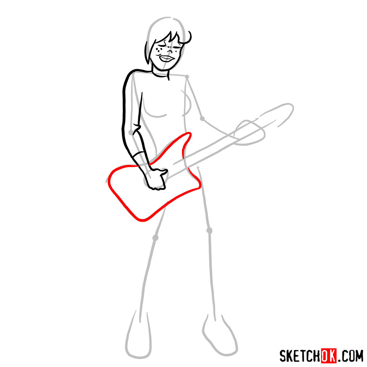 How to draw Josie McCoy - step 05