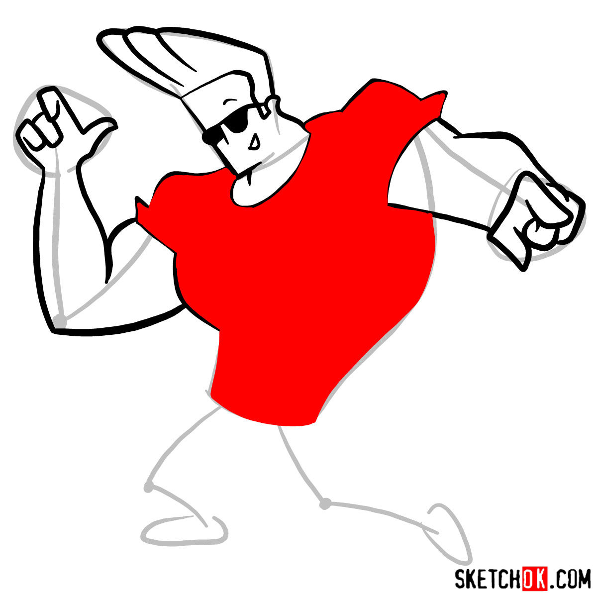 How to Draw Johnny Bravo from Johnny Bravo with Easy Step by Step