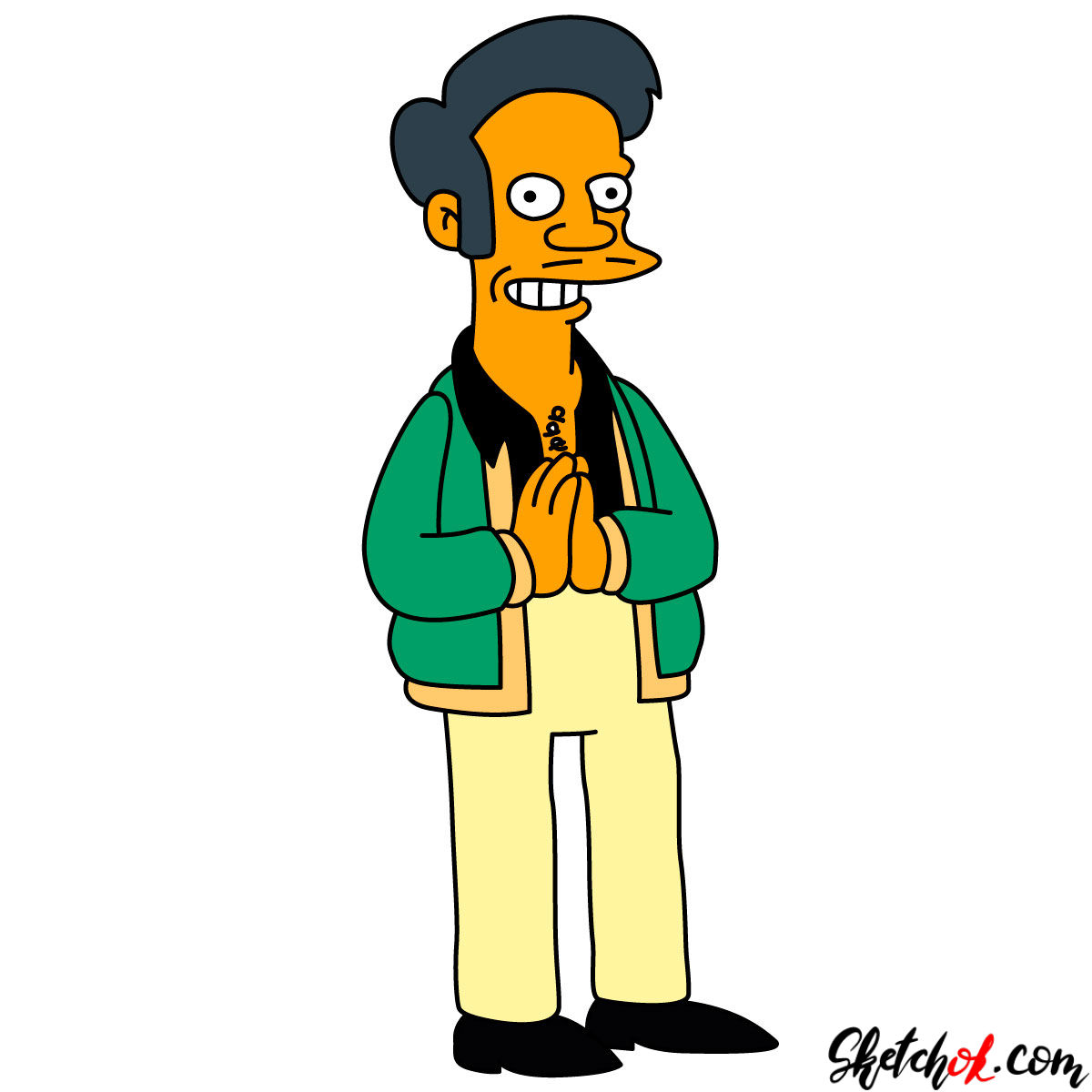 How to draw Apu Nahasapeemapetilon - step 11