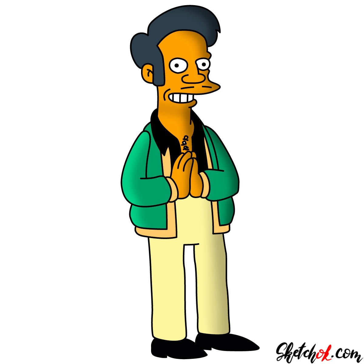 How to draw Apu from The Simpsons series