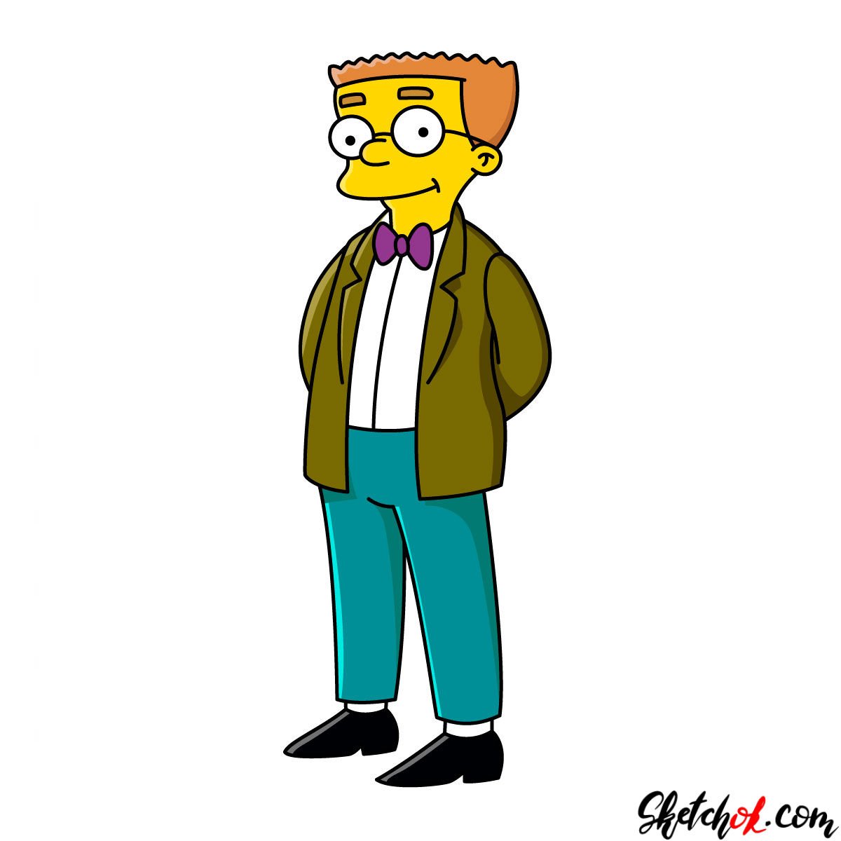 How to draw Waylon Smithers