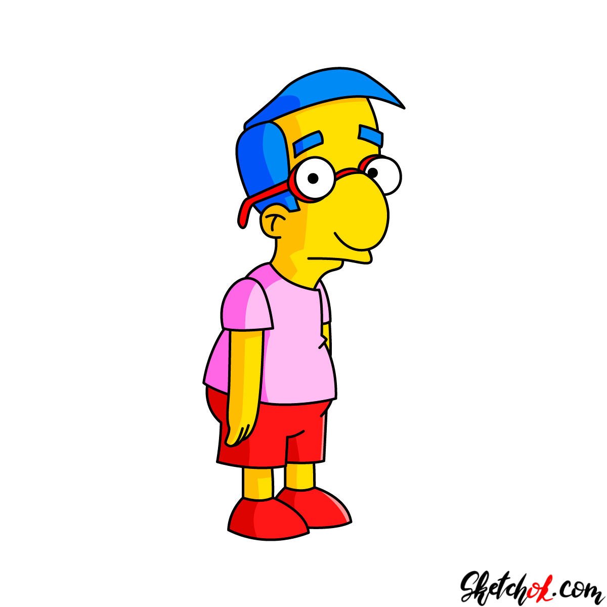 How to draw Milhouse Van Houten