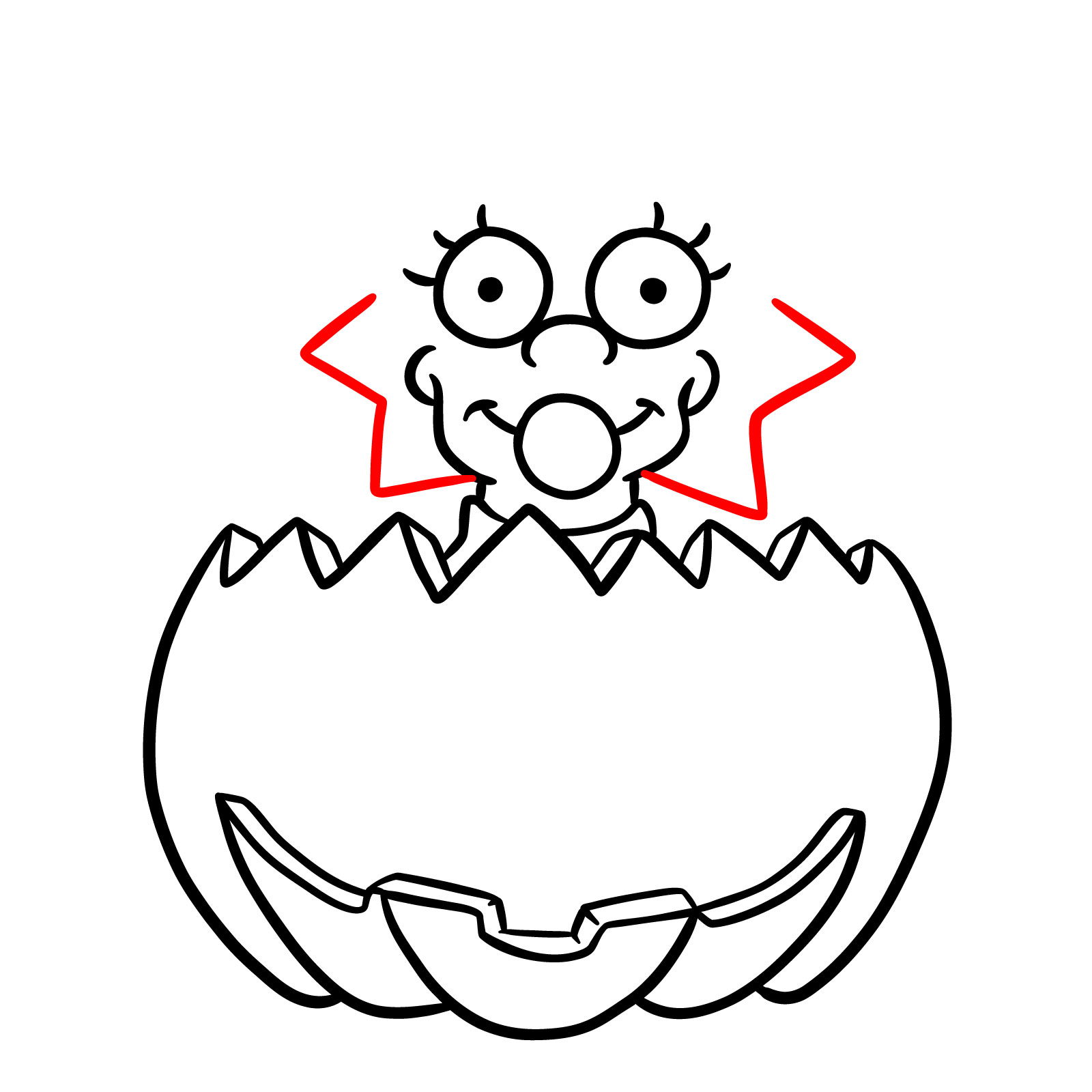 How to draw Halloween Maggie Simpson - step 13