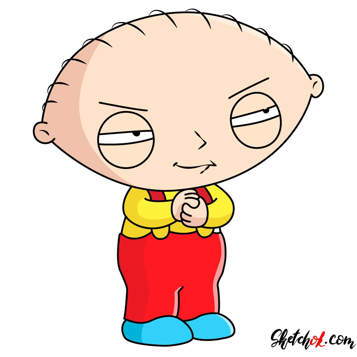 How to draw tricky Stewie Griffin