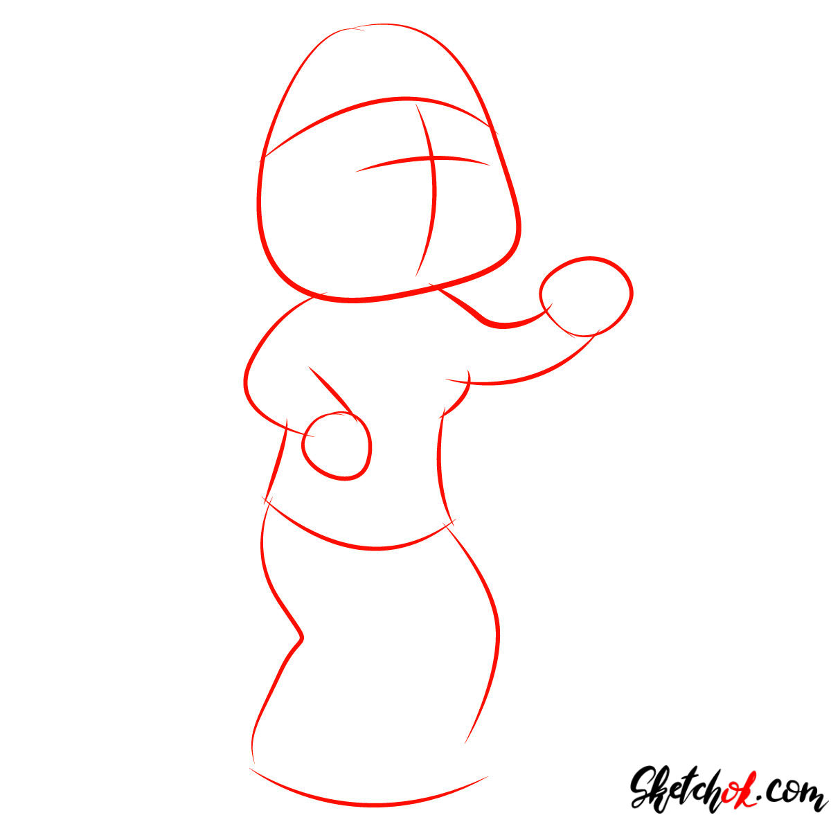 How to draw Meg Griffin - step 01