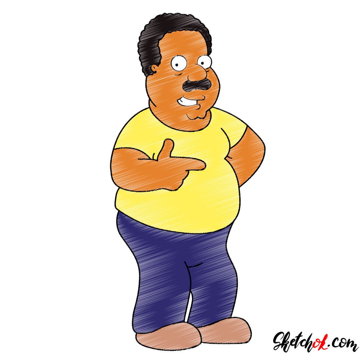 How to draw Cleveland Brown