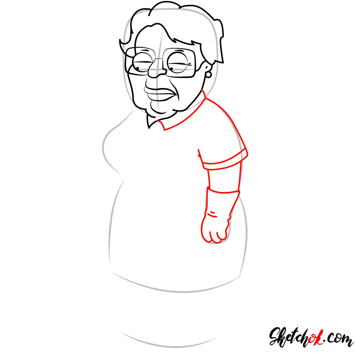 How to draw Consuela (Family Guy) - step 05