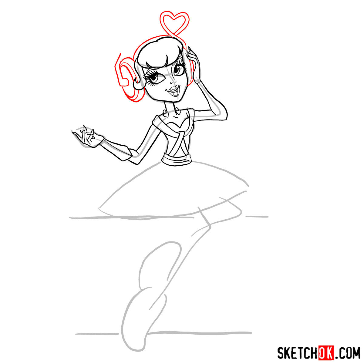 How to draw C.A. Cupid step by step - step 10