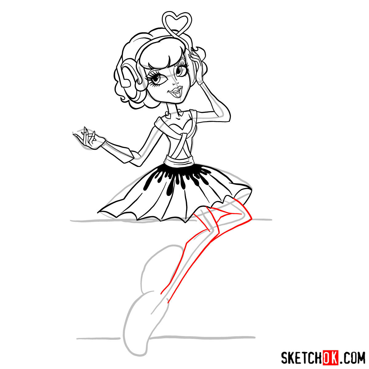 How to draw C.A. Cupid step by step - step 13