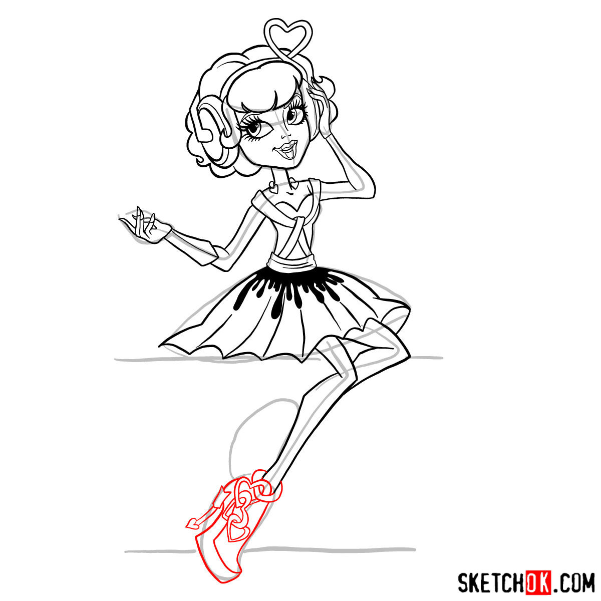 How to draw C.A. Cupid step by step - step 14