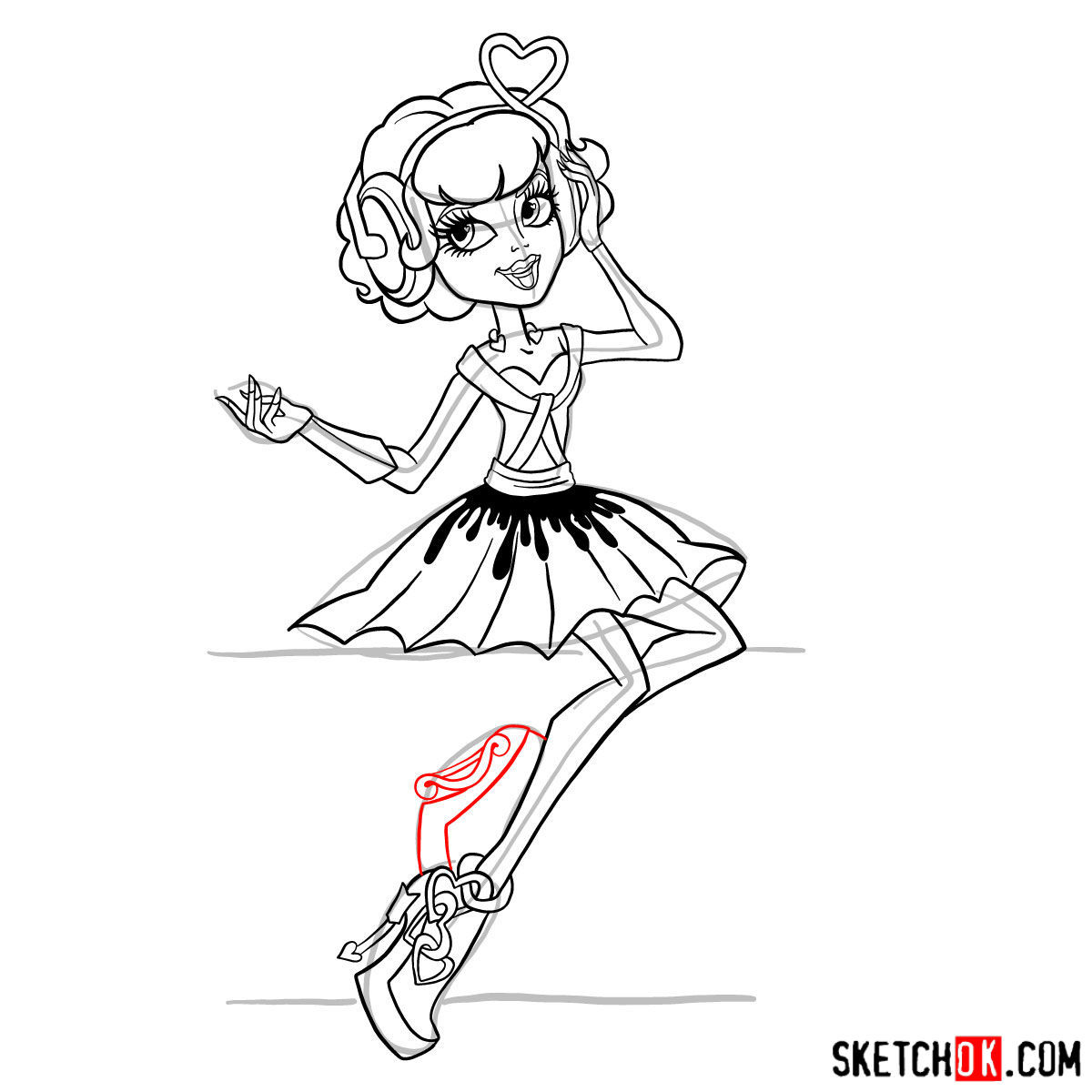 How to draw C.A. Cupid step by step - step 15