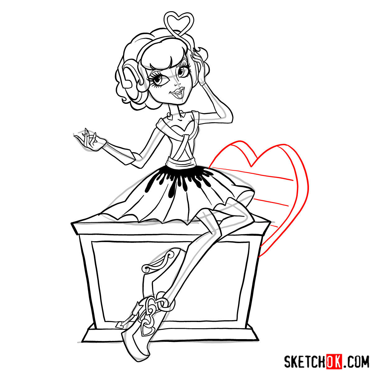 How to draw C.A. Cupid step by step - step 17