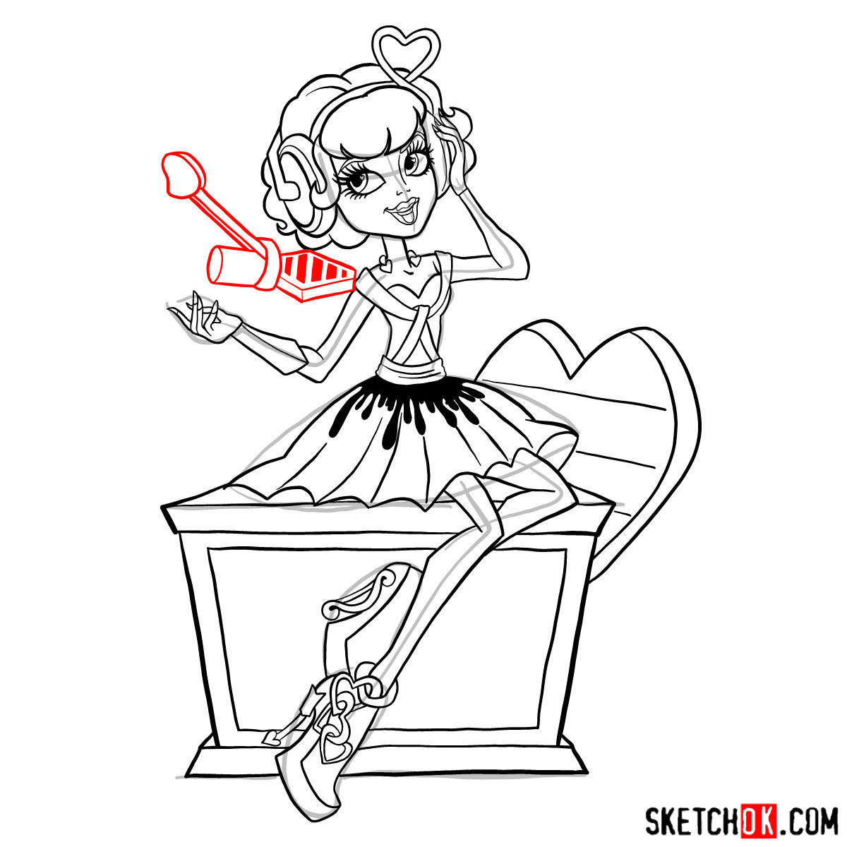 How to draw C.A. Cupid step by step - step 18