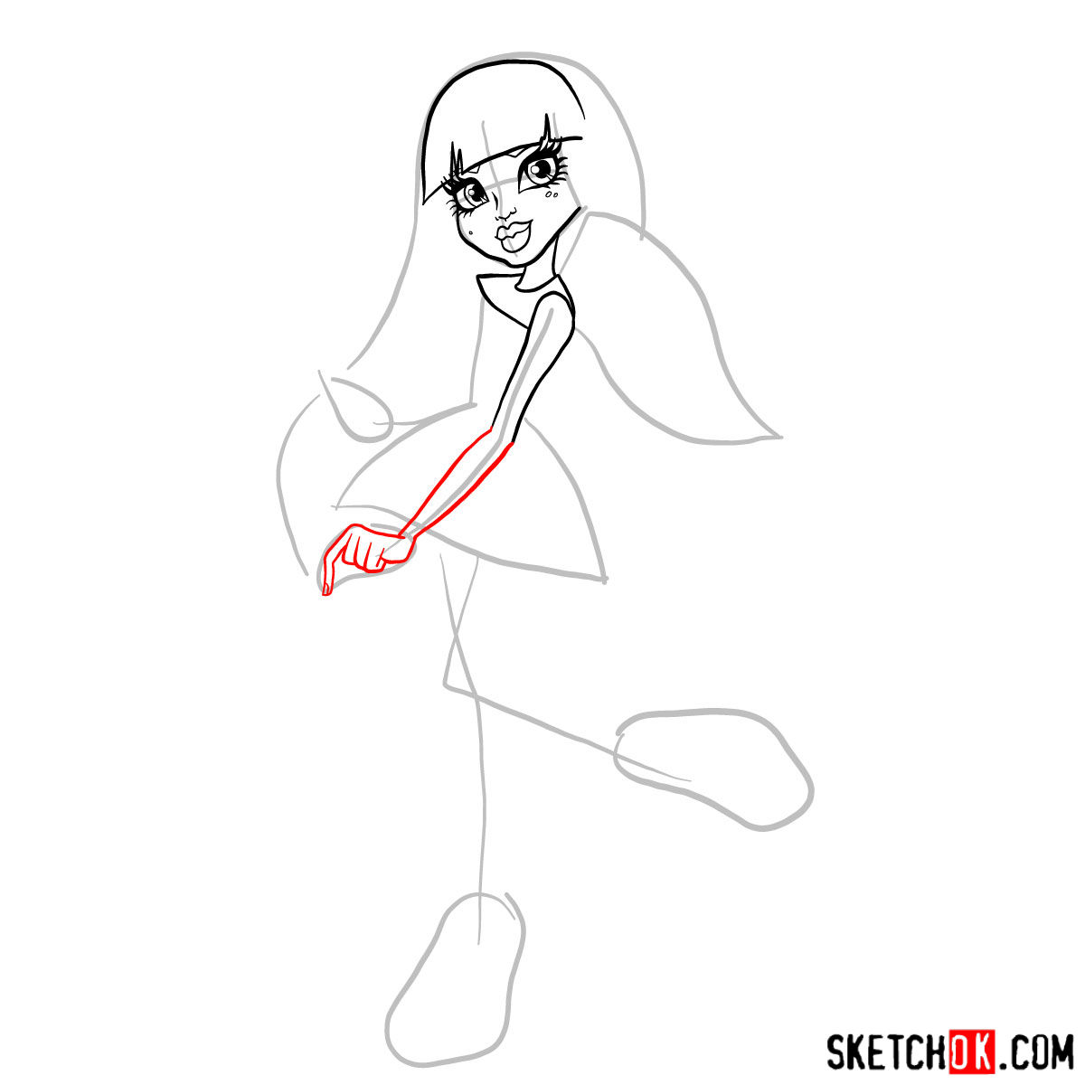 How to draw Rochelle Goyle - step 05