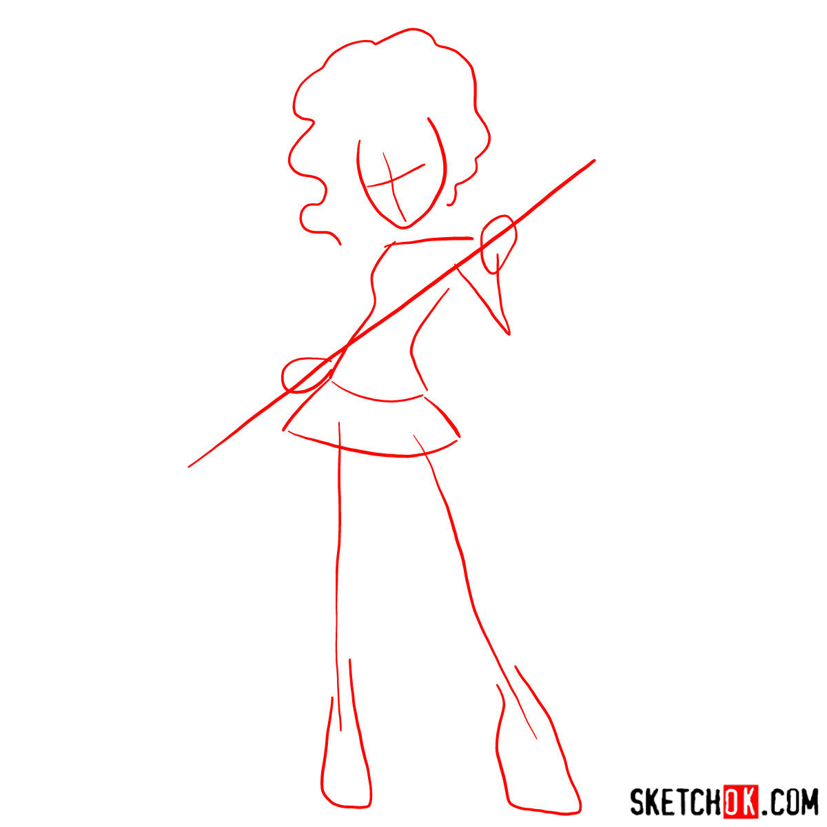 How to draw Jane Boolittle - step 01