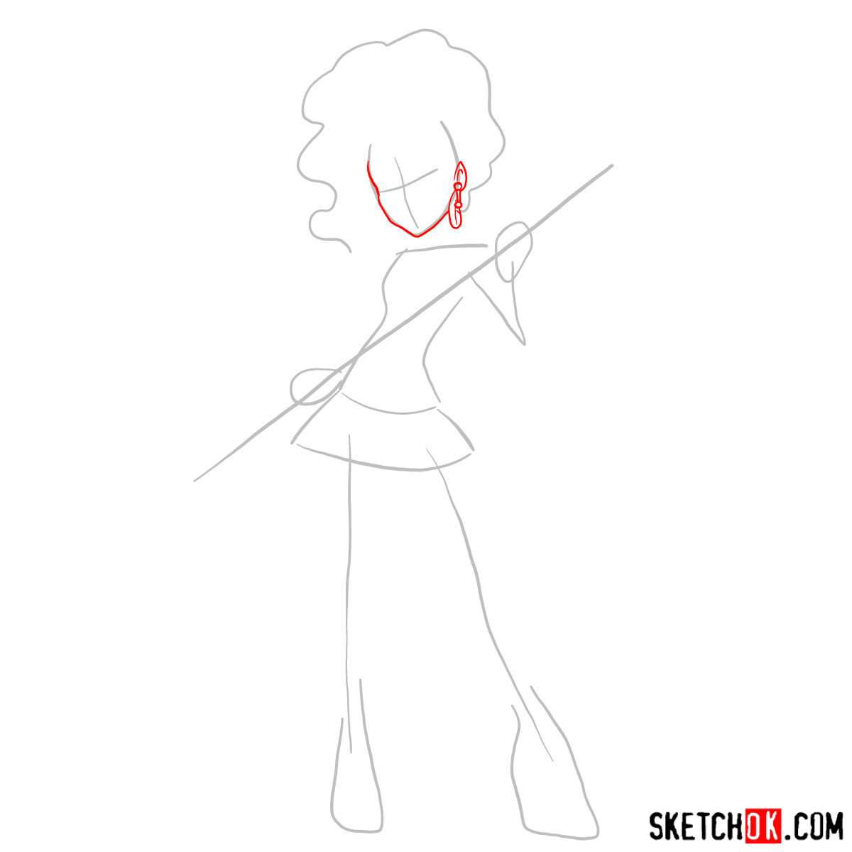 How to draw Jane Boolittle - step 02
