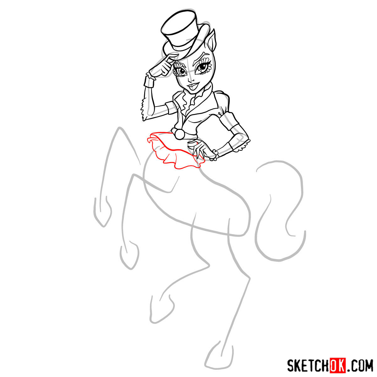 How to draw Avea Trotter - step 10