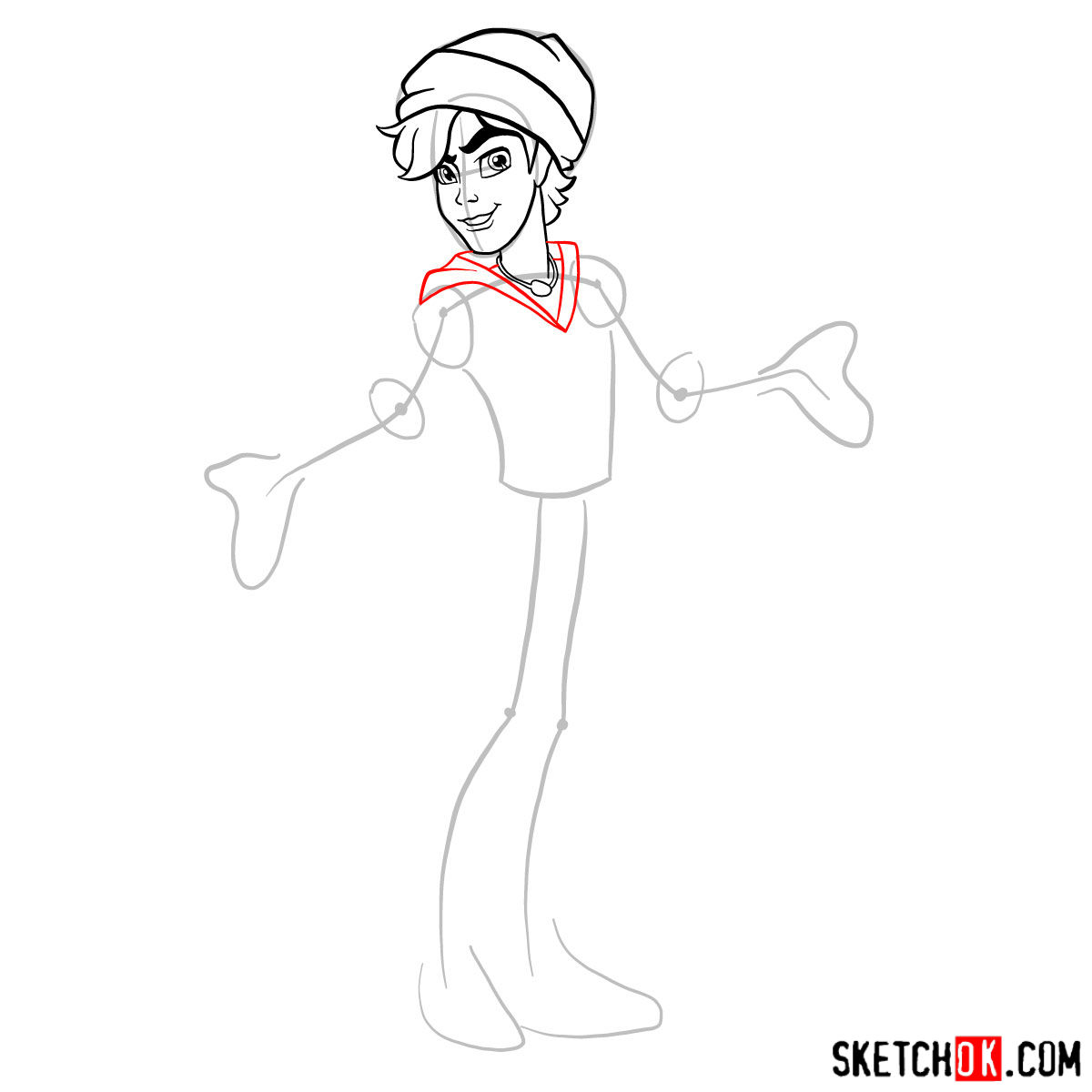 How to draw Invisi Billy -  step 06
