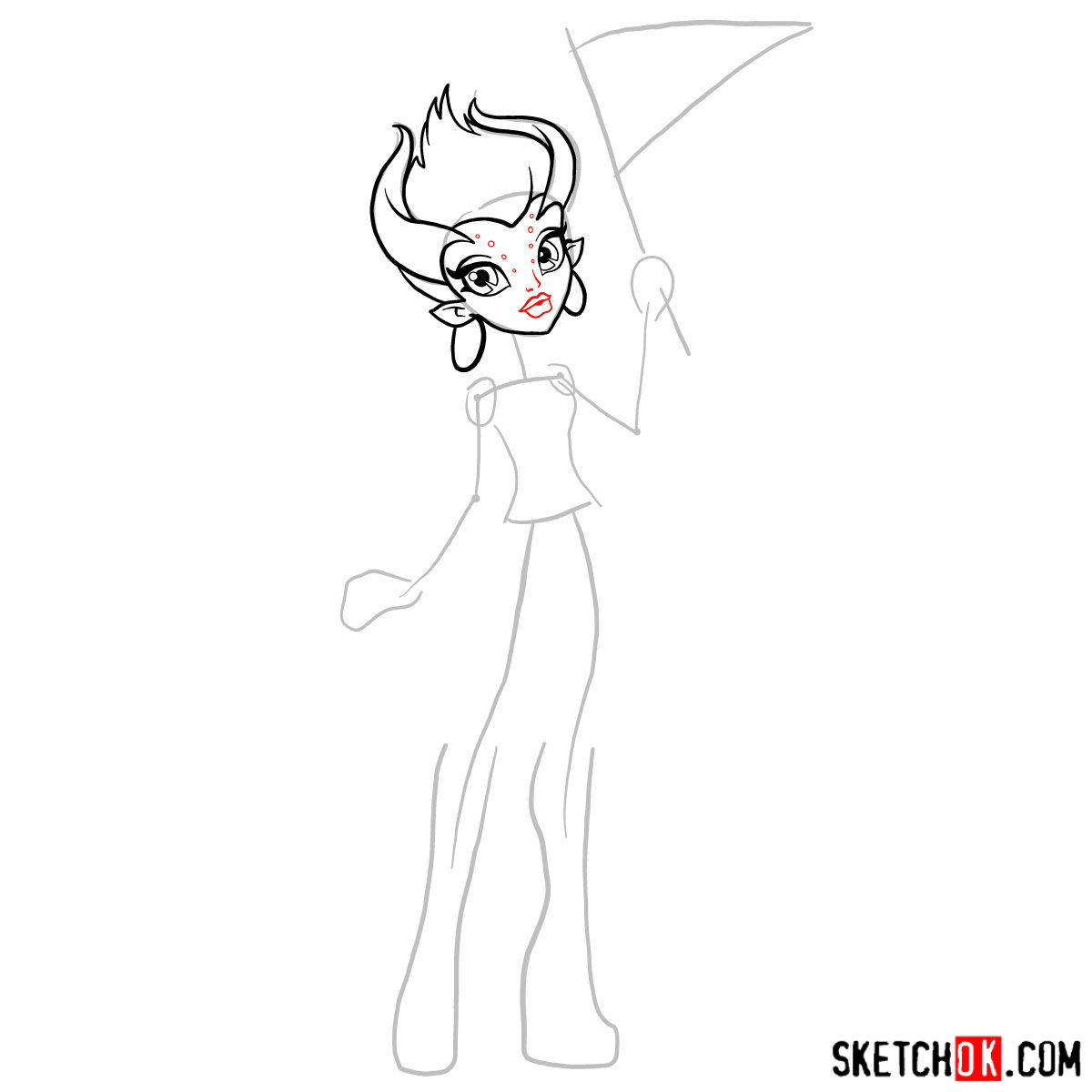 How to draw Gilda Goldstag -  step 06