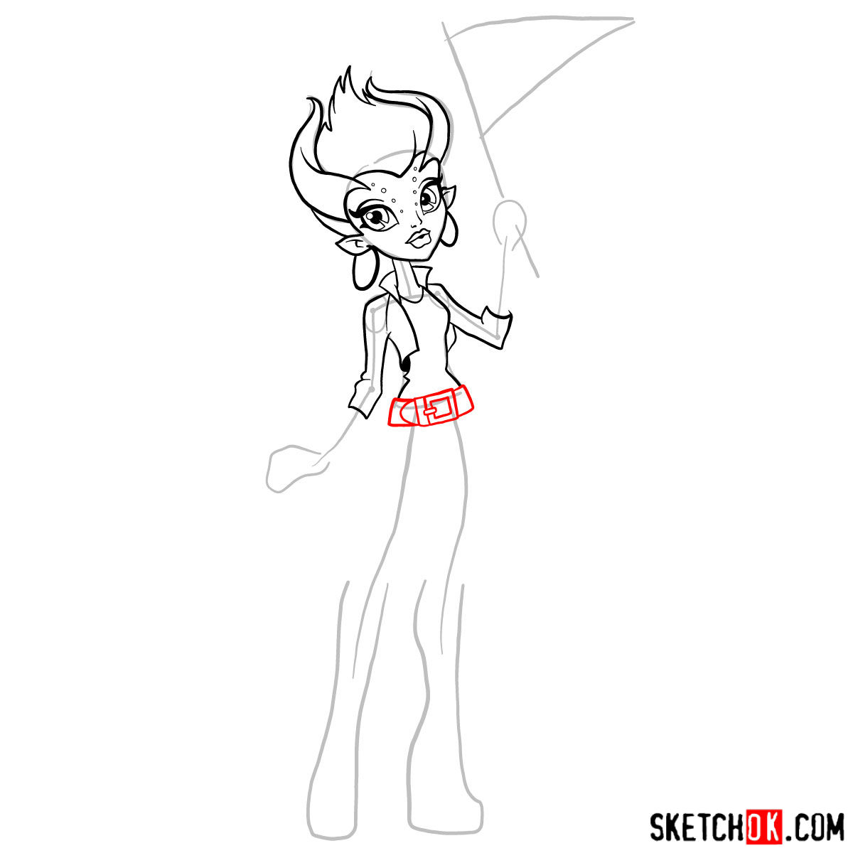How to draw Gilda Goldstag - step 11