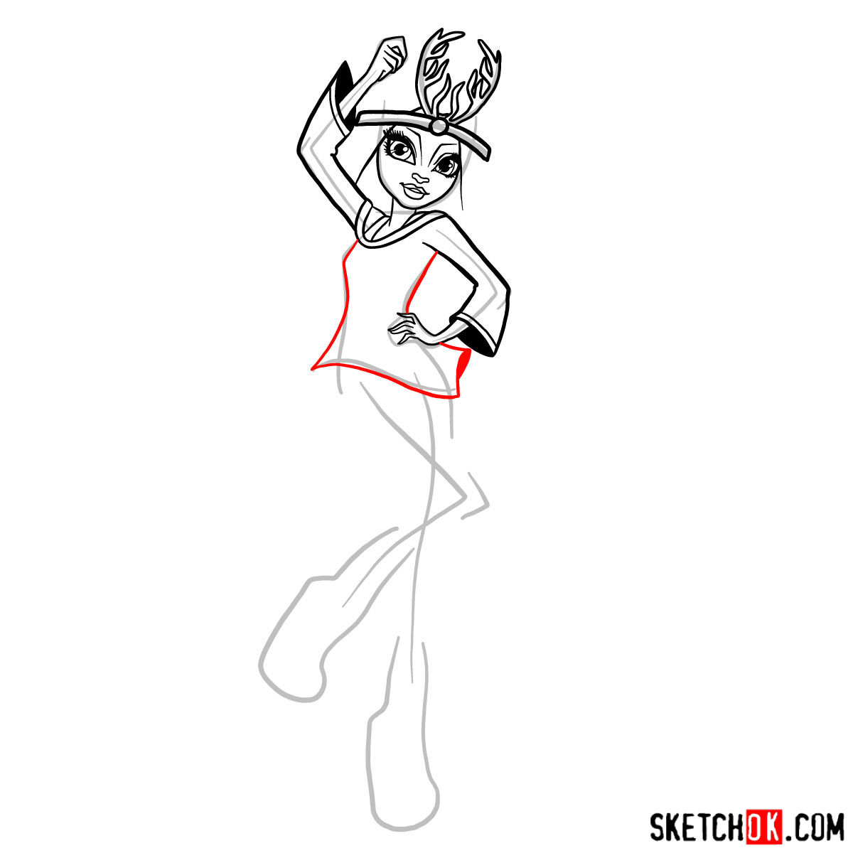 How to draw Isi Dawndancer - step 09