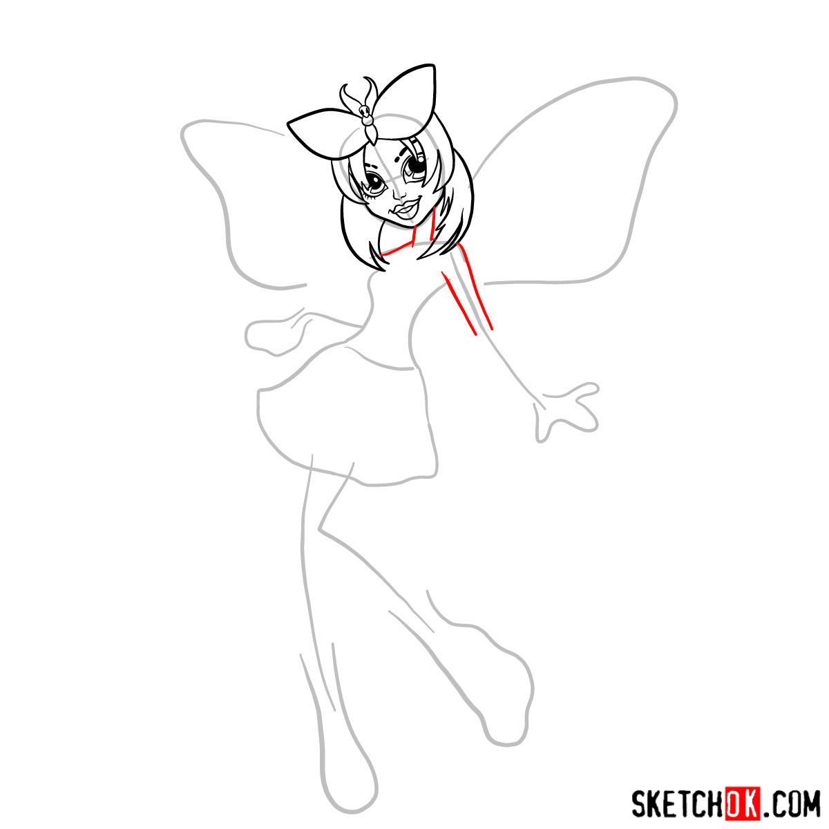 How to draw Luna Mothews - step 06