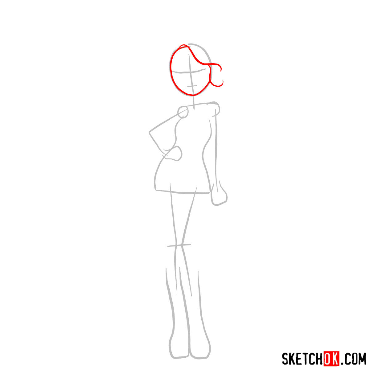 How to draw Faybelle Thorn - step 02