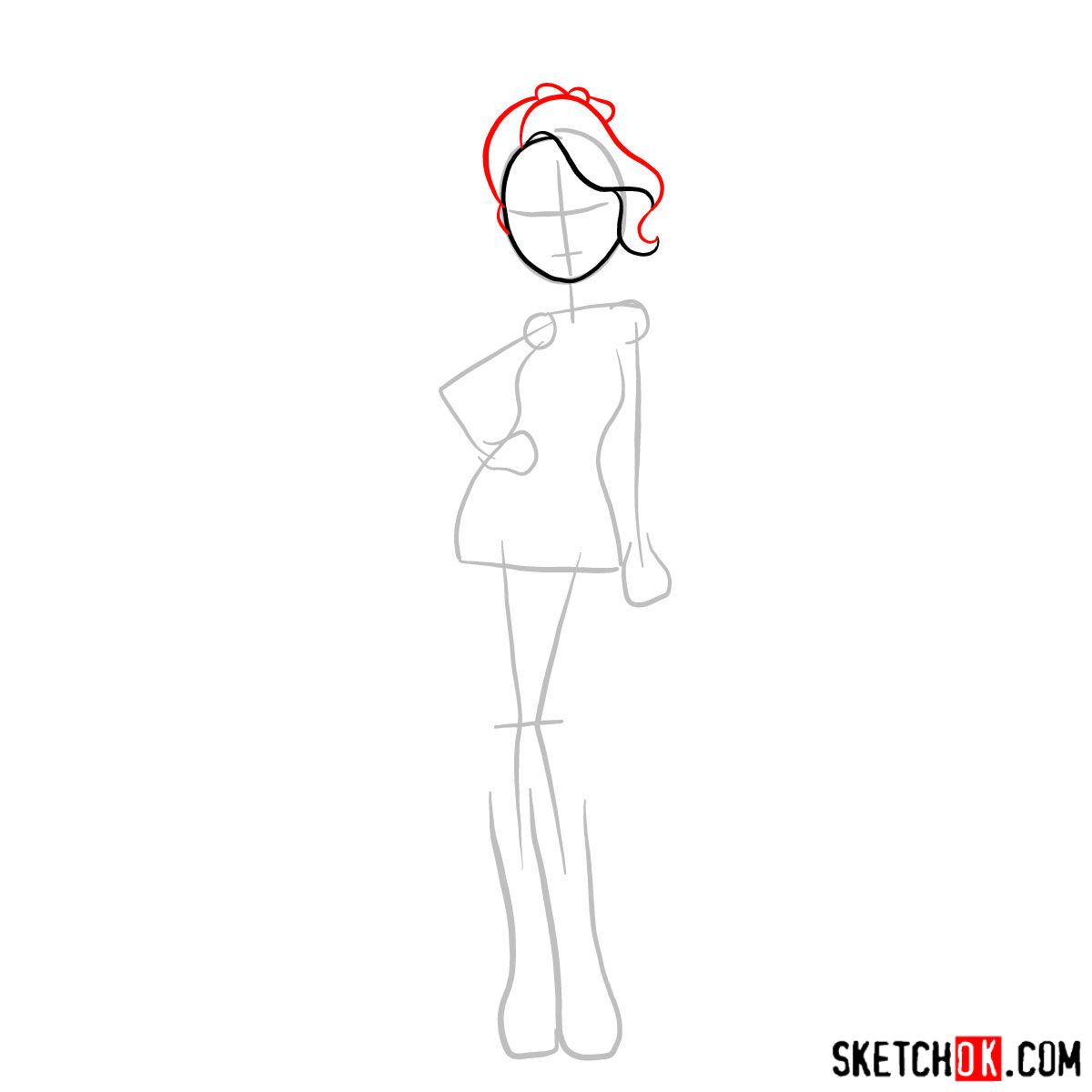 How to draw Faybelle Thorn - step 03